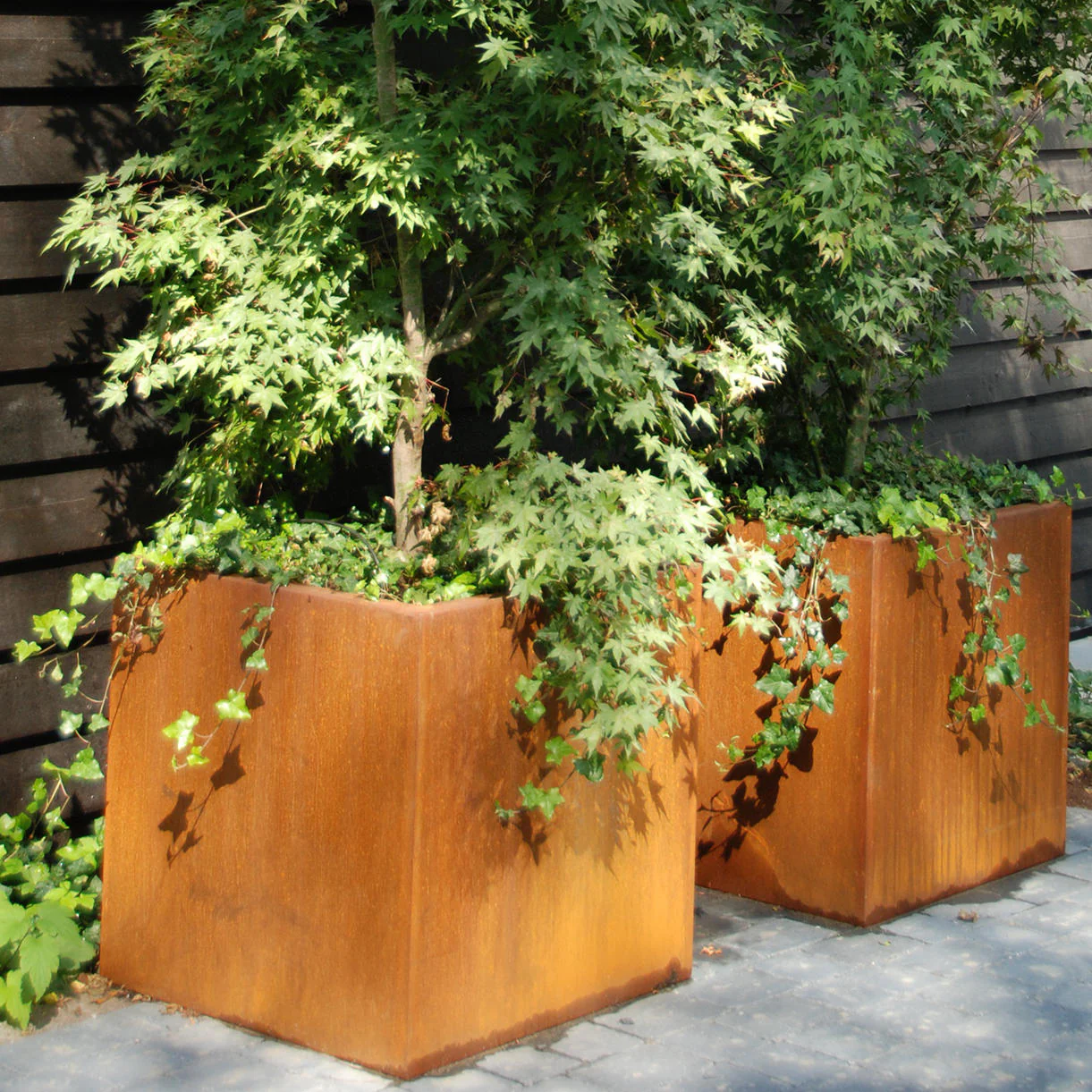 Square Corten Steel Planters - Image 2
