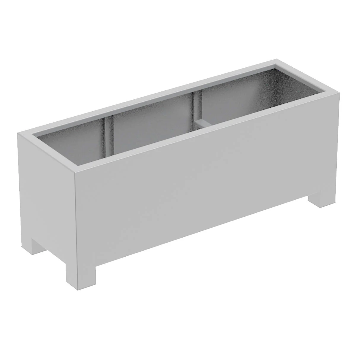 Square Trough Footed Aluminium Planters - Image 10