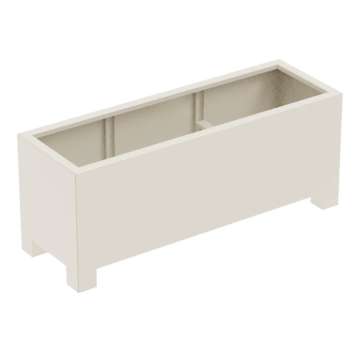 Square Trough Footed Aluminium Planters - Image 11