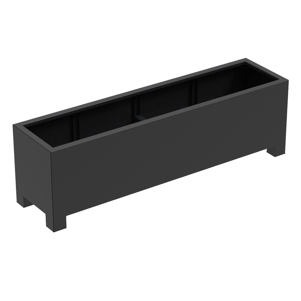 Square Trough Footed Aluminium Planters - Image 12