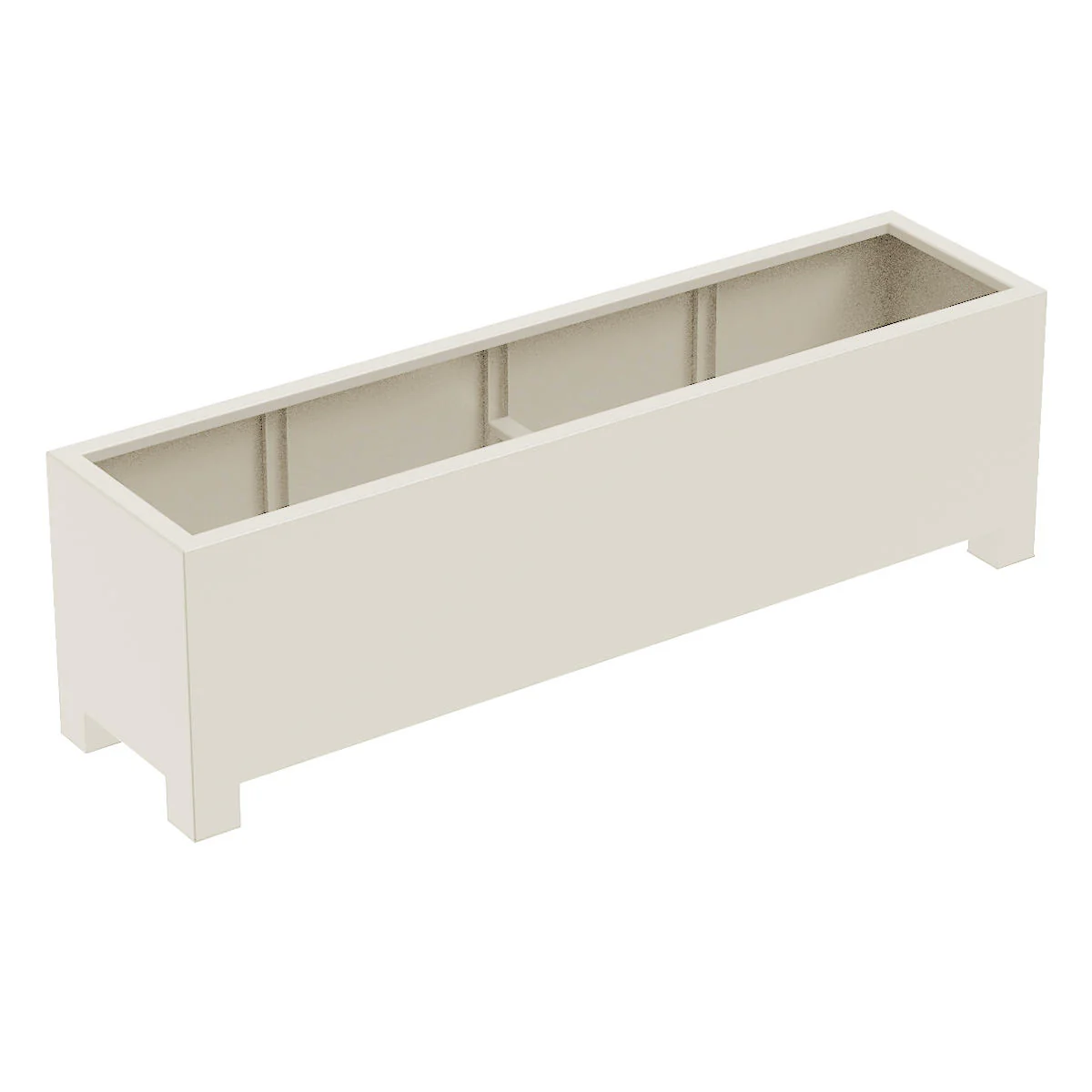 Square Trough Footed Aluminium Planters - Image 14