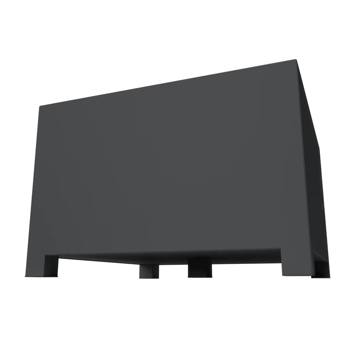 Square Trough Footed Aluminium Planters - Image 4