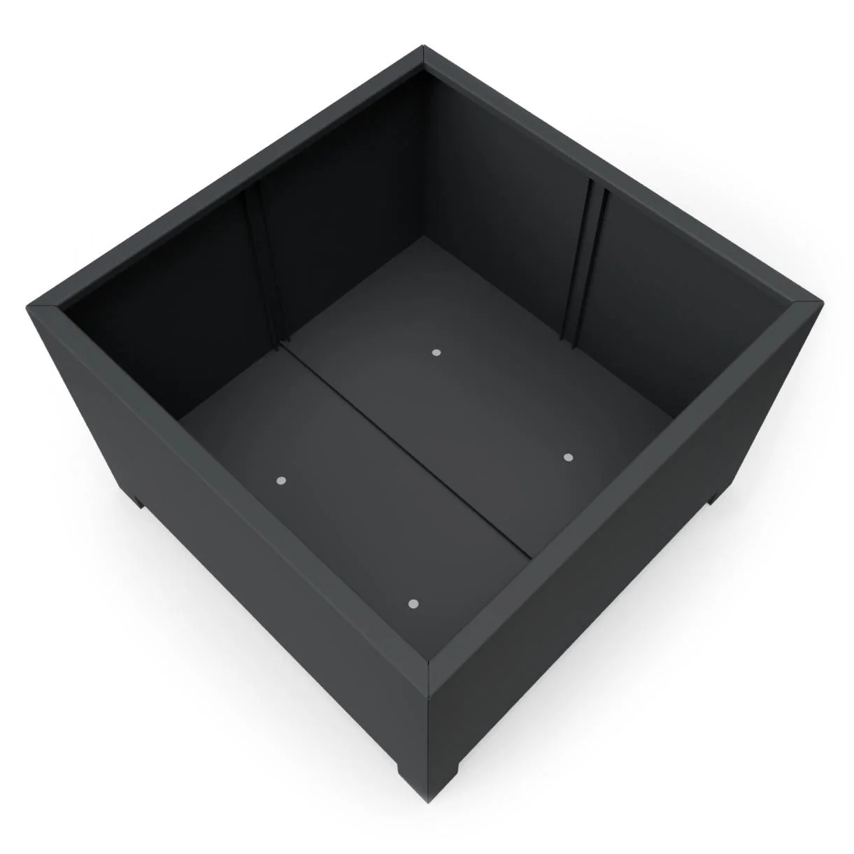 Square Trough Footed Aluminium Planters - Image 5