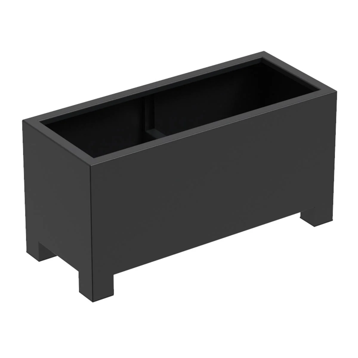 Square Trough Footed Aluminium Planters - Image 6