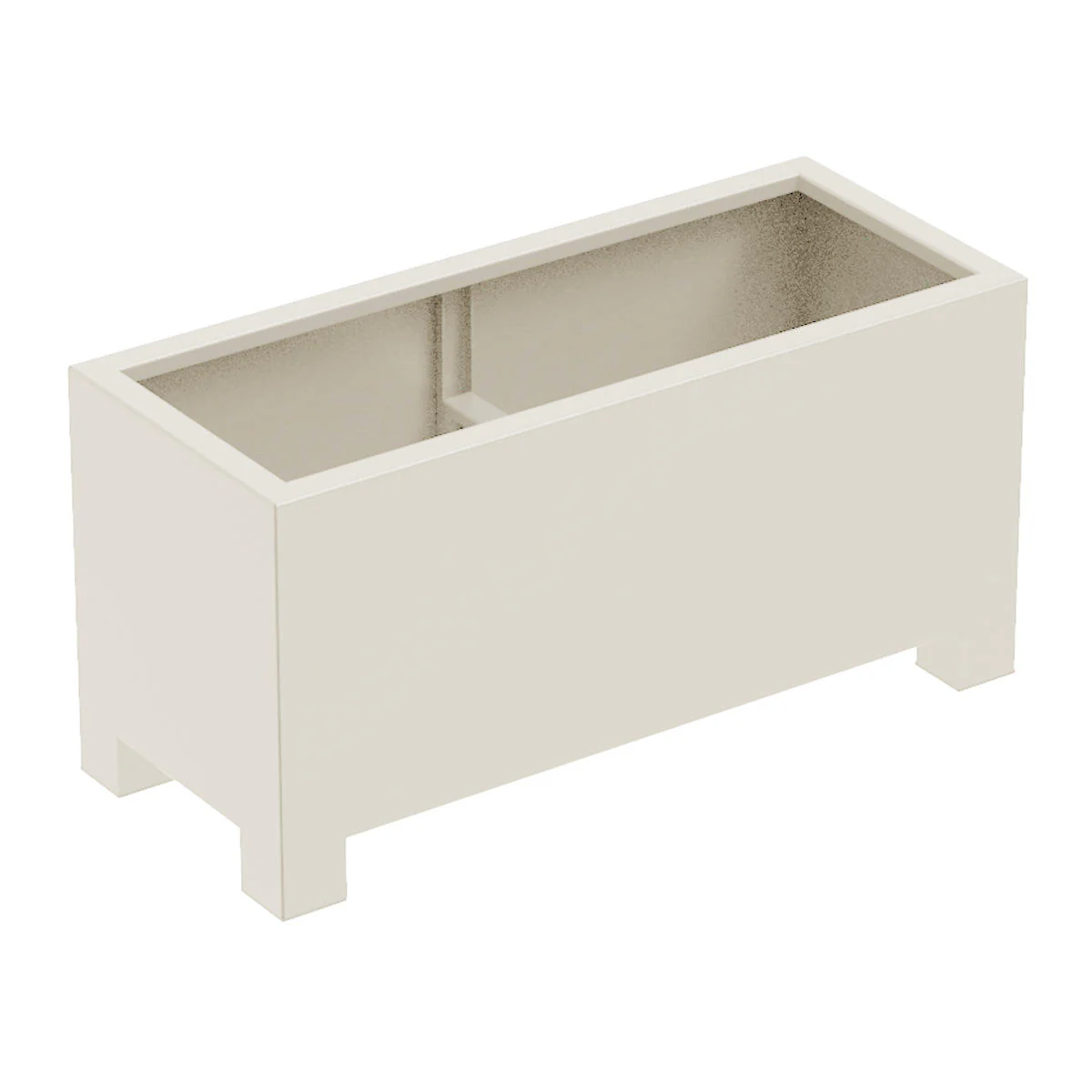 Square Trough Footed Aluminium Planters - Image 8