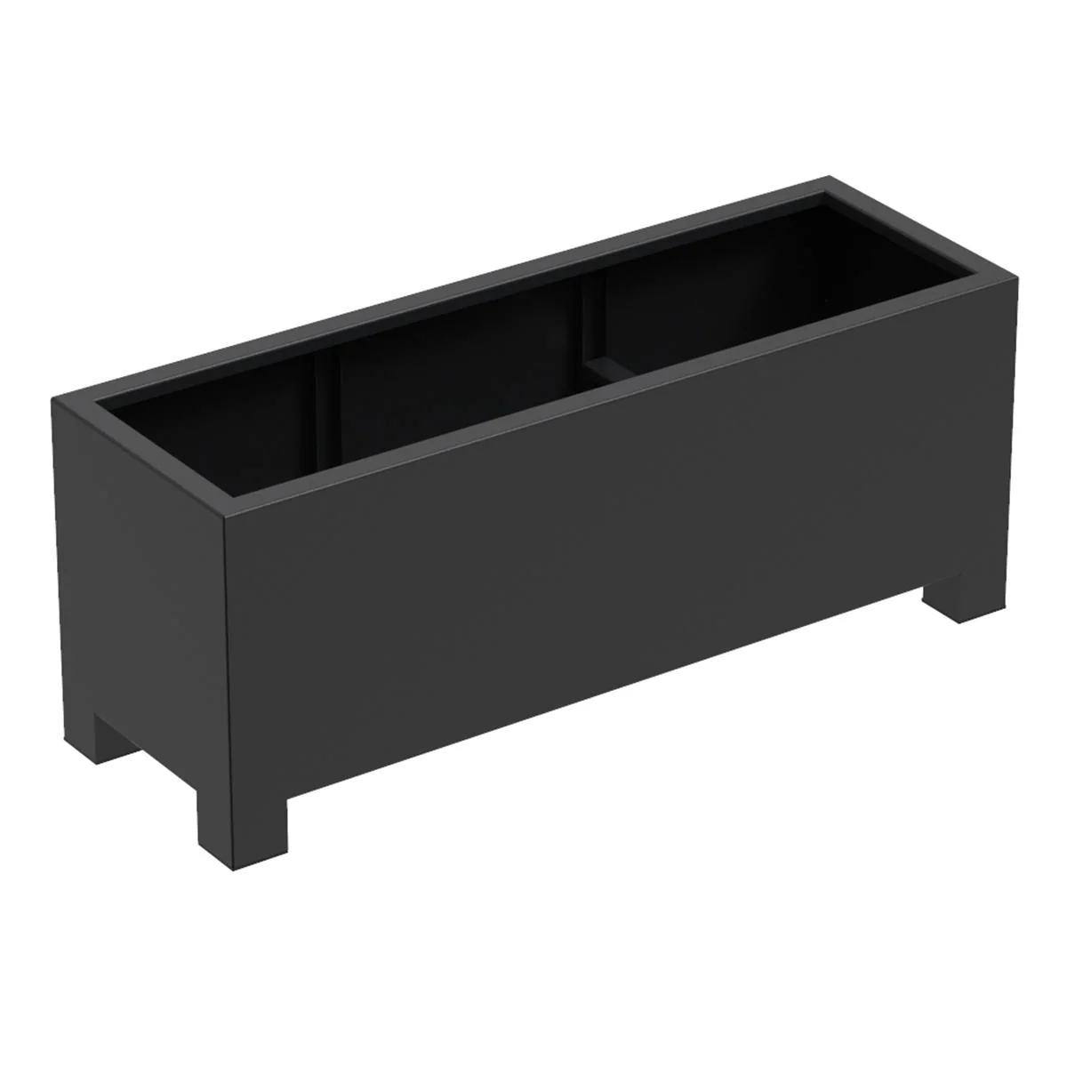 Square Trough Footed Aluminium Planters - Image 9