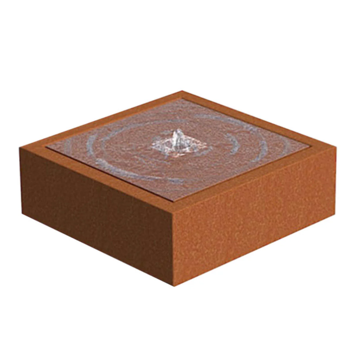Aluminium Square Water Feature with Fountain - Image 6