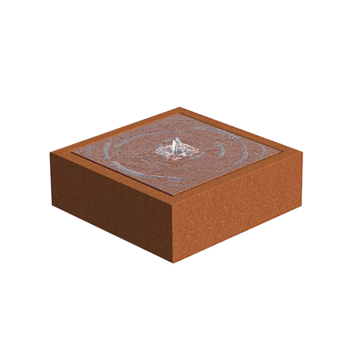 Aluminium Square Water Feature with Fountain - Image 7