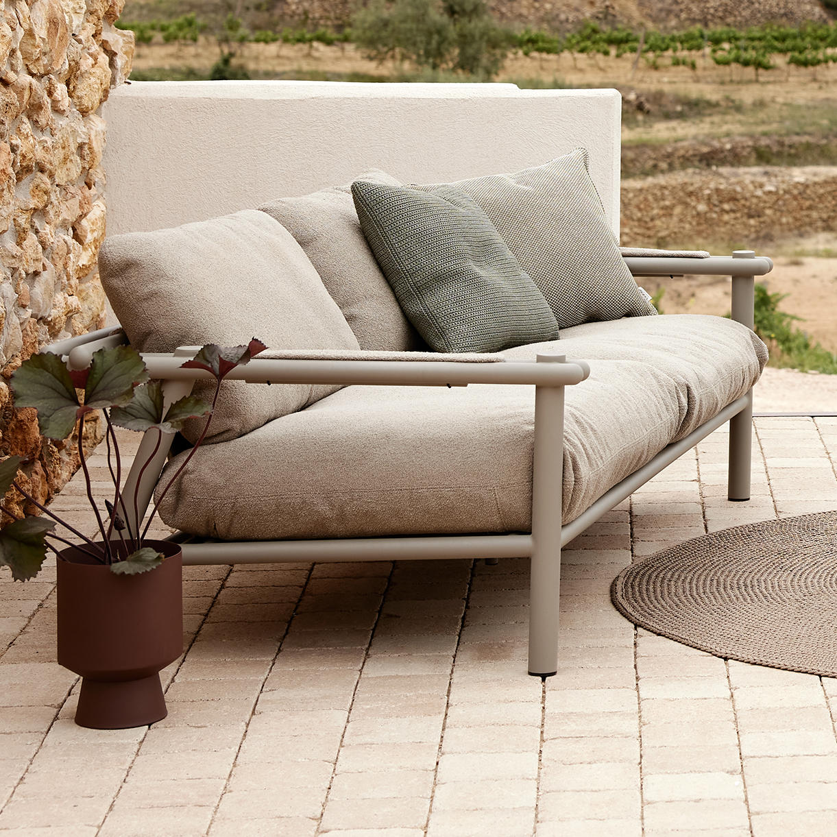 Sticks Outdoor 2 Seater Sofa - Image 4