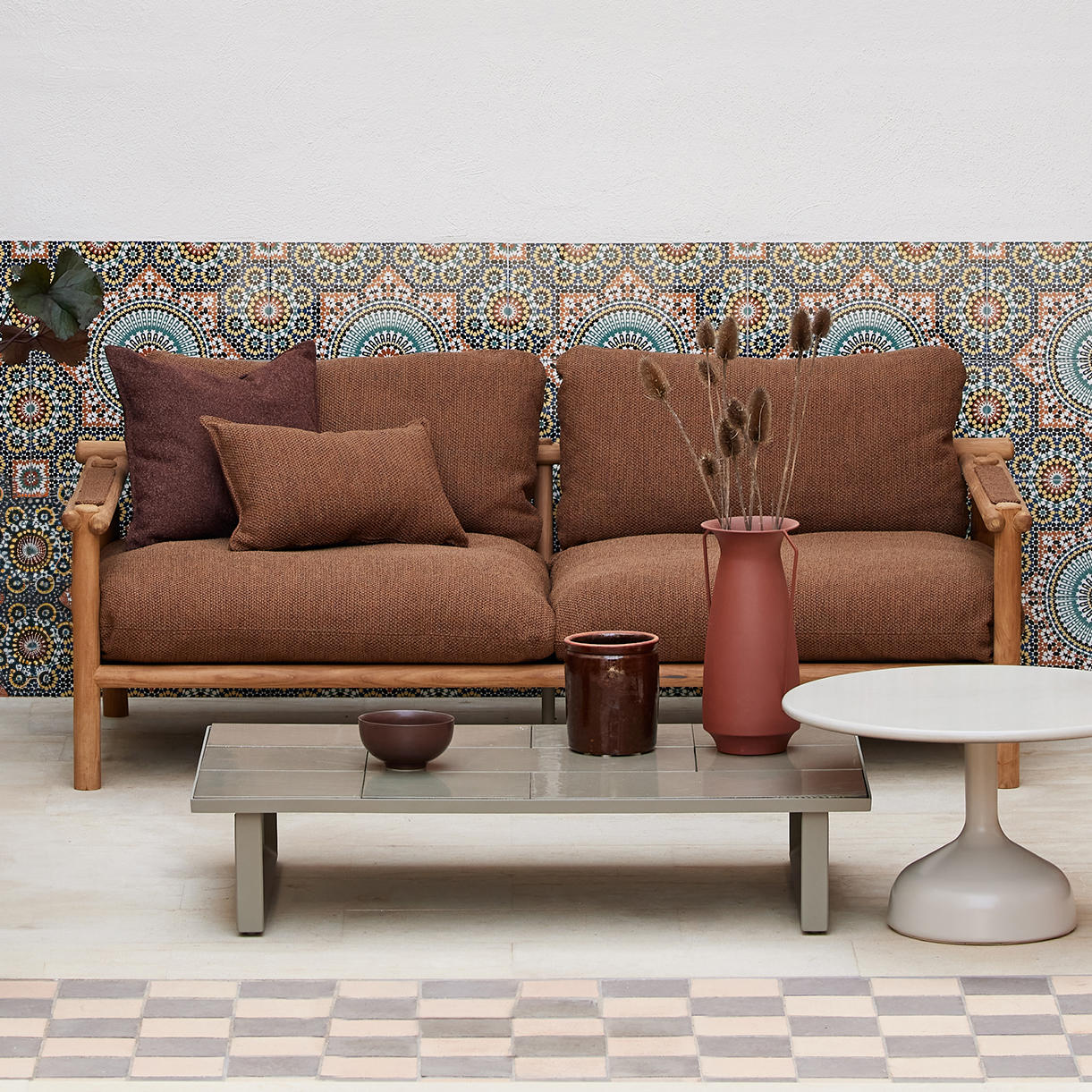 Sticks Outdoor Teak 2 Seater Sofa - Image 4