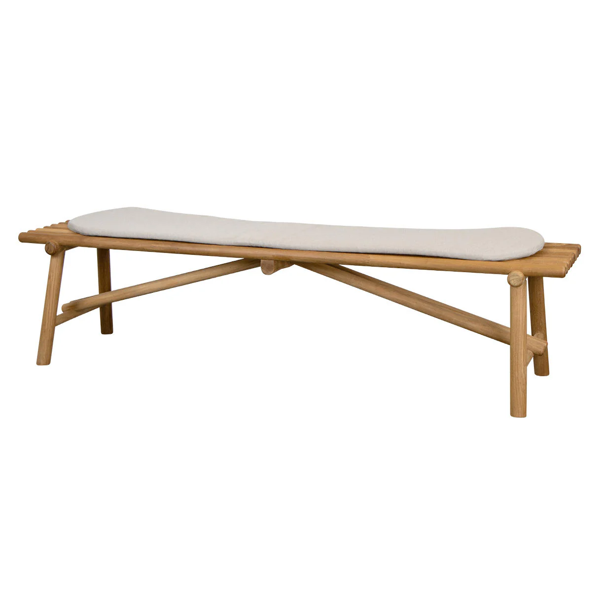 Sticks Outdoor Teak Bench - Image 12
