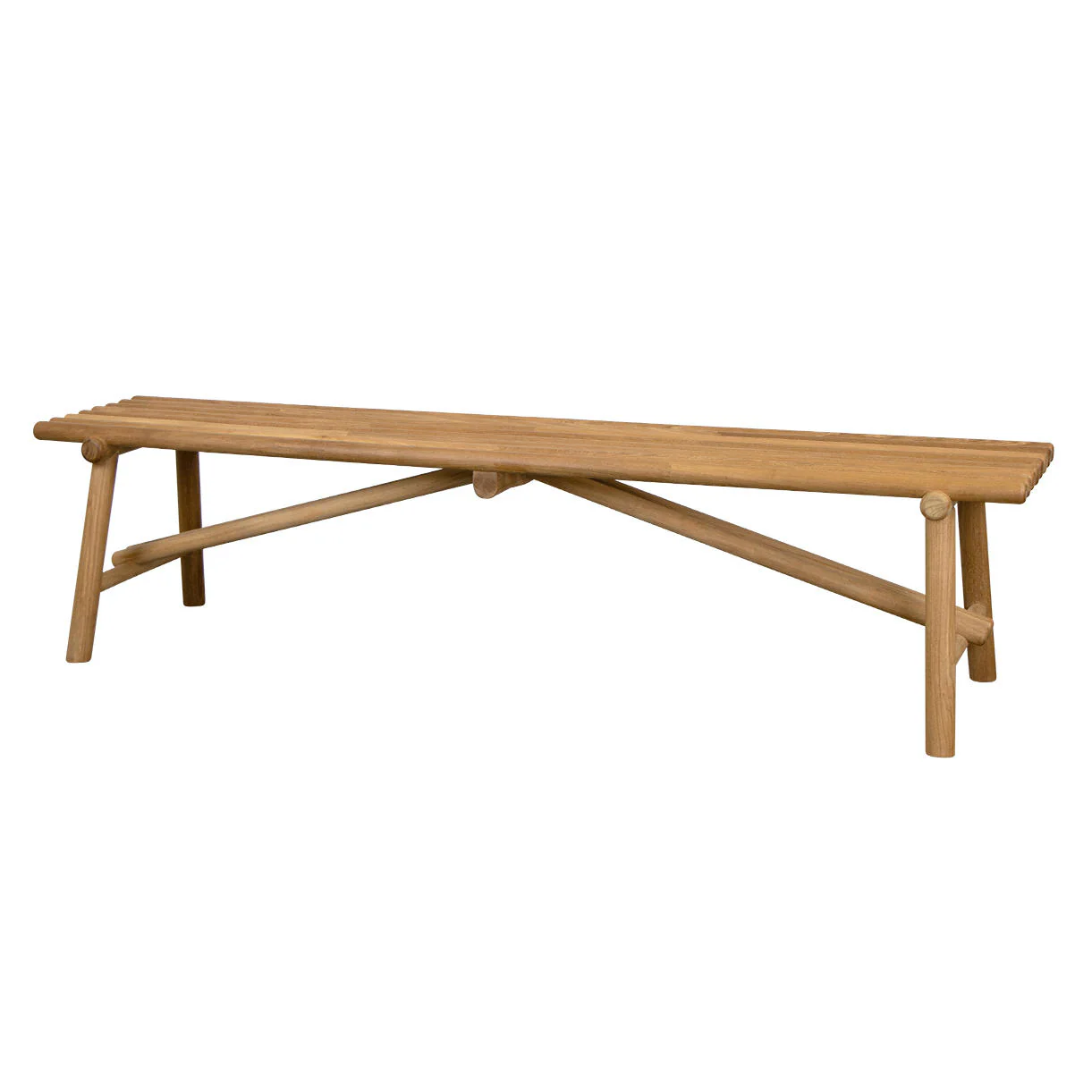 Sticks Outdoor Teak Bench - Image 6