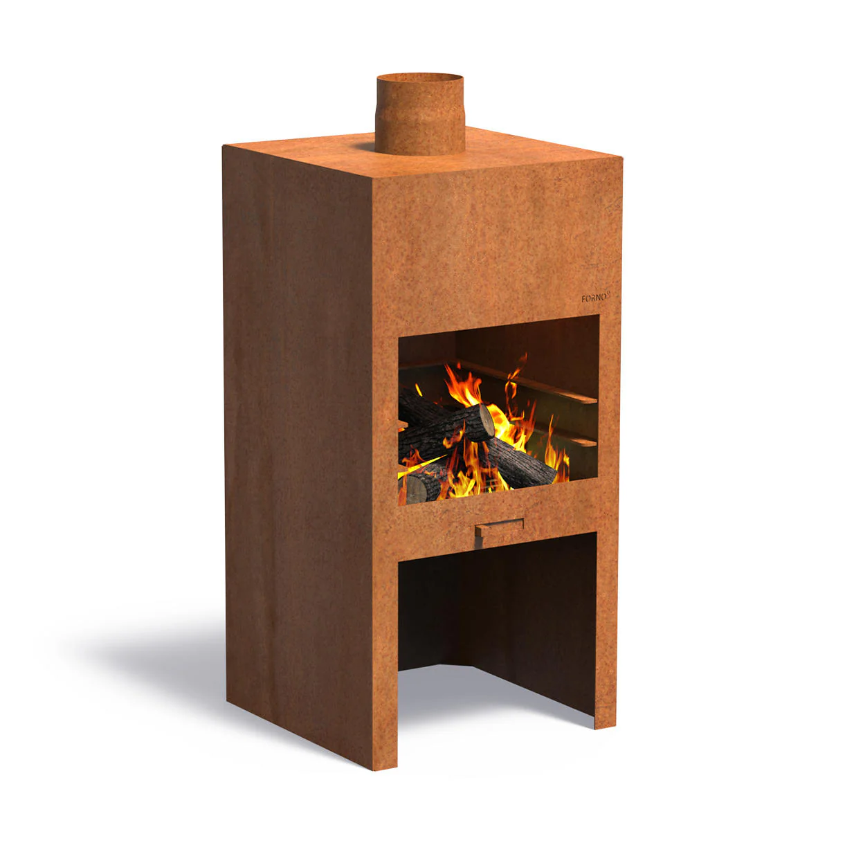Stigur Corten Steel Outdoor Fireplace Stove - Image 2