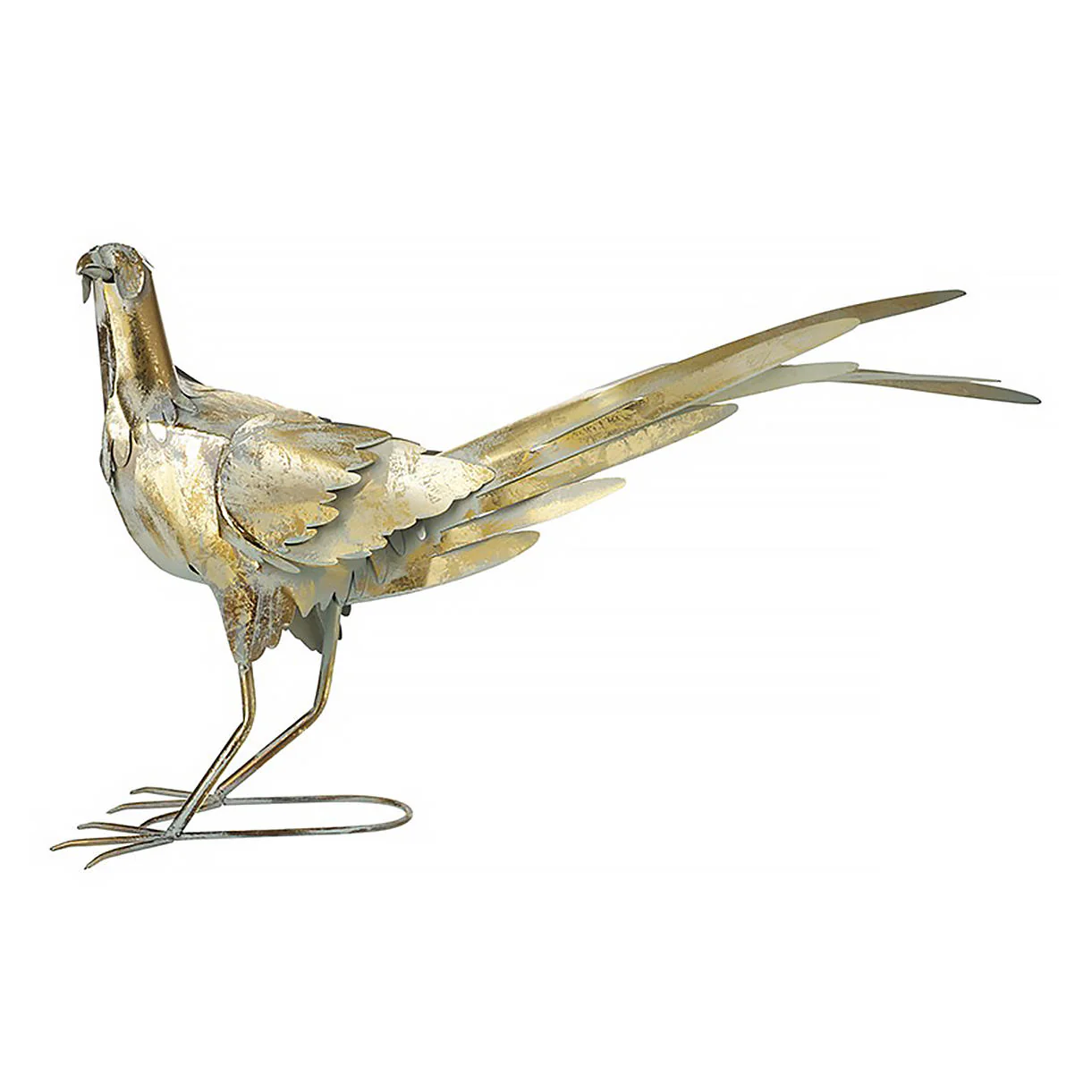 Strutting Gold Metal Pheasant Decorations - Image 6
