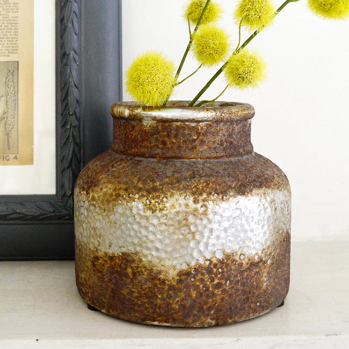 Stubby Rustic Bottle Vase