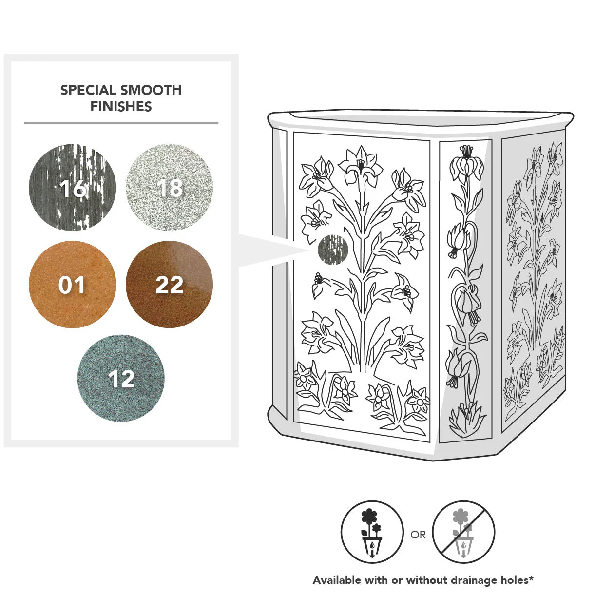 Taj Garden Square Planter - Image 5
