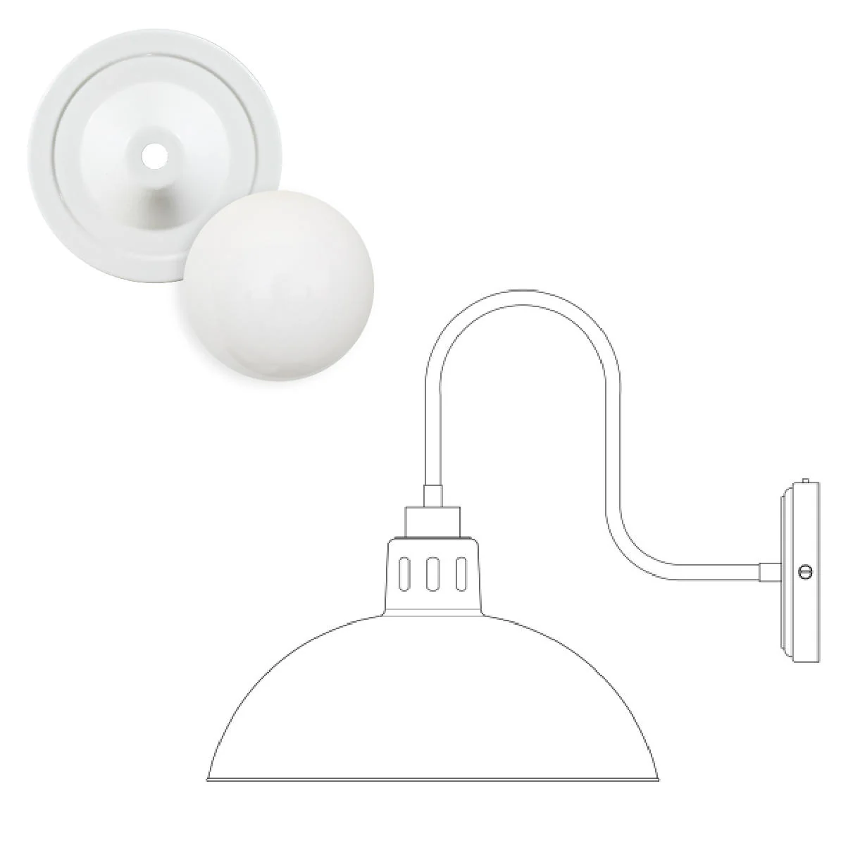 Talise Outdoor Swan Neck Wall Light - Image 13