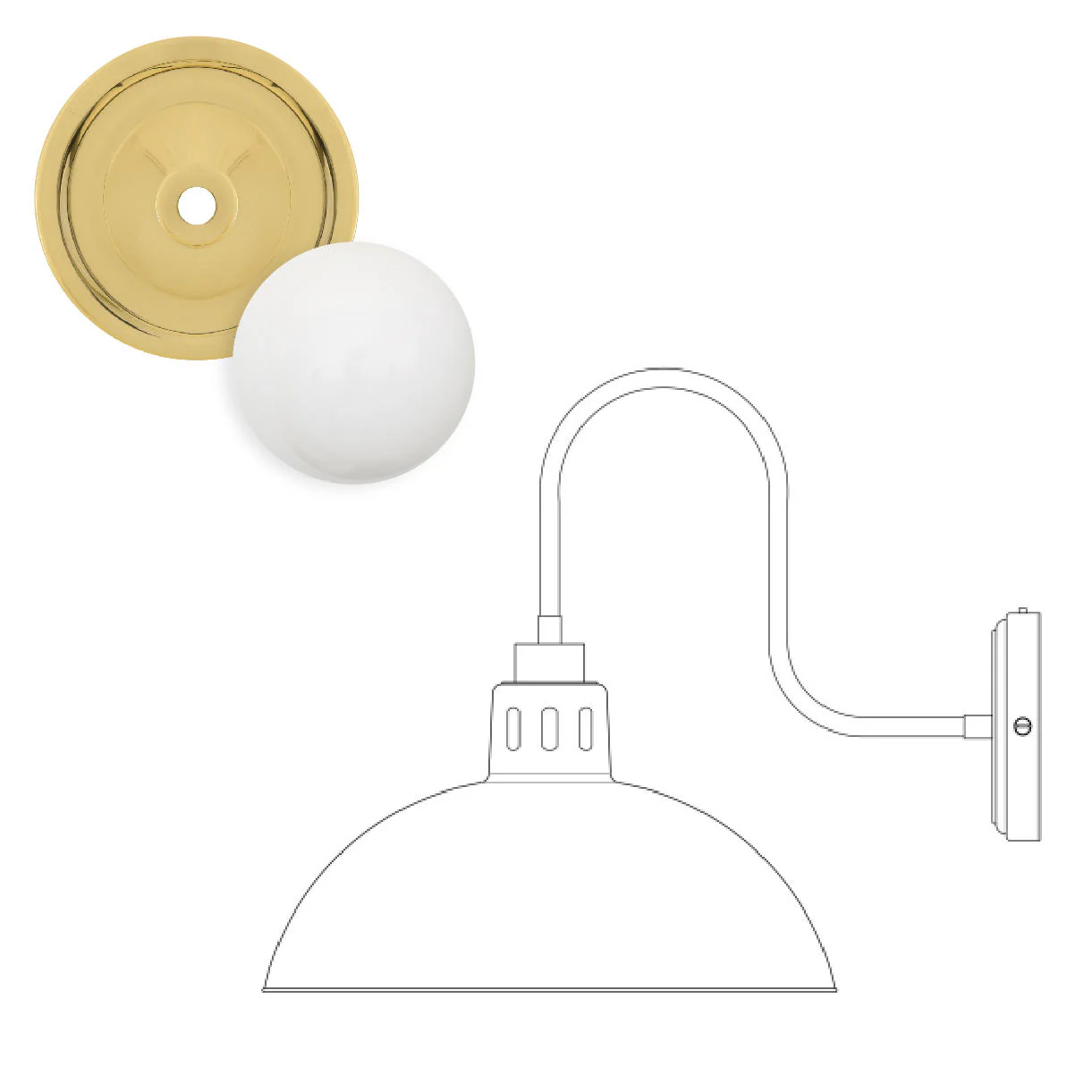 Talise Outdoor Swan Neck Wall Light - Image 9