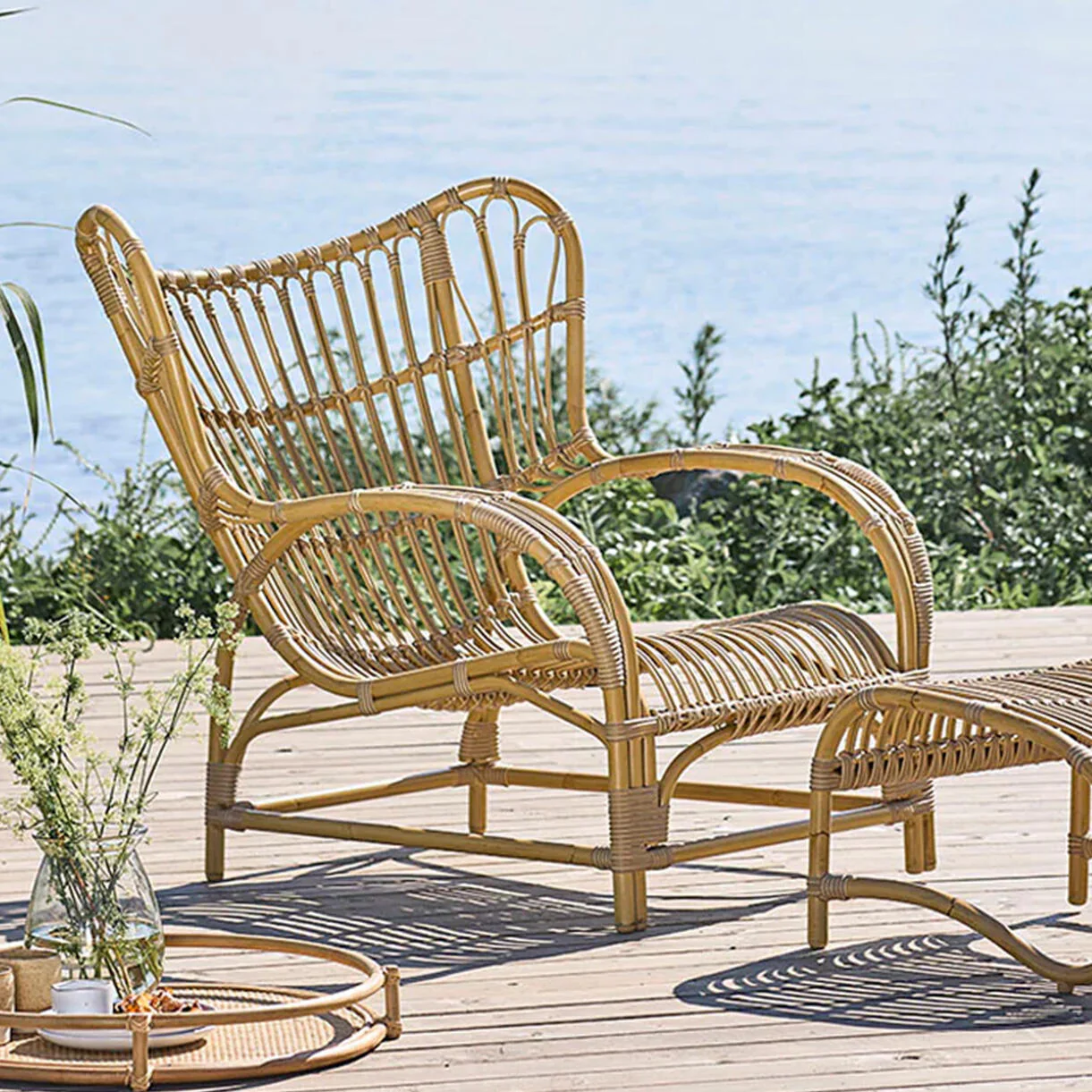 Teddy Outdoor Rattan Lounge Chair - Image 2