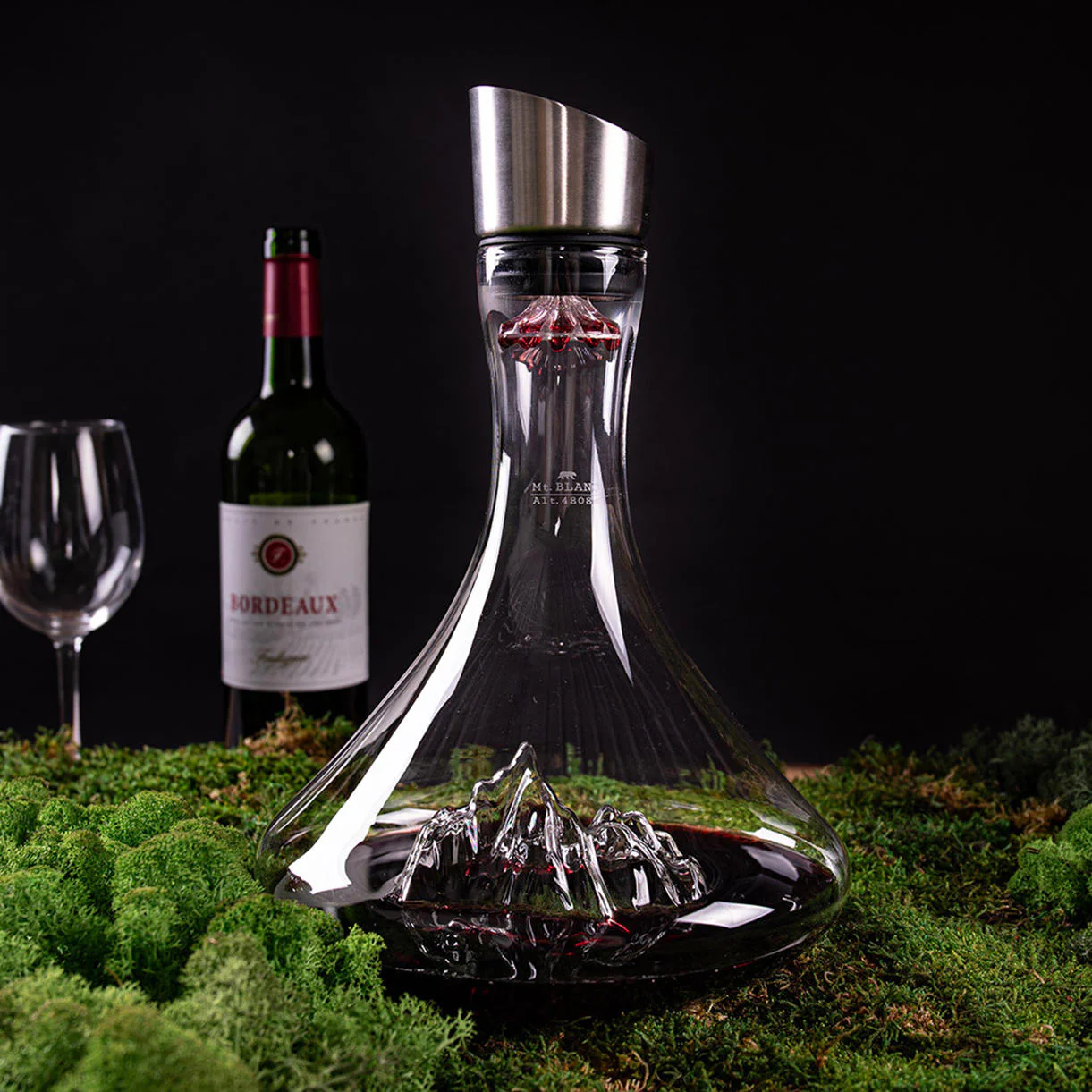 Topographic Mountain Wine Decanter