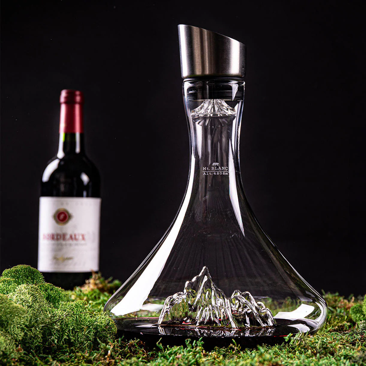 Topographic Mountain Wine Decanter - Image 2