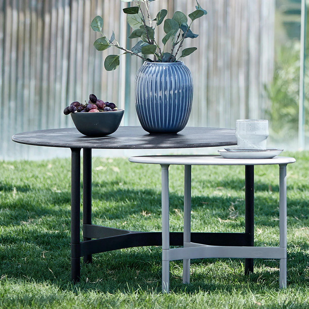 Twist Round Aluminium Coffee Table - Image 2