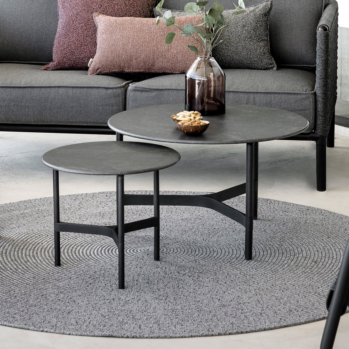 Twist Round Aluminium Coffee Table - Image 3