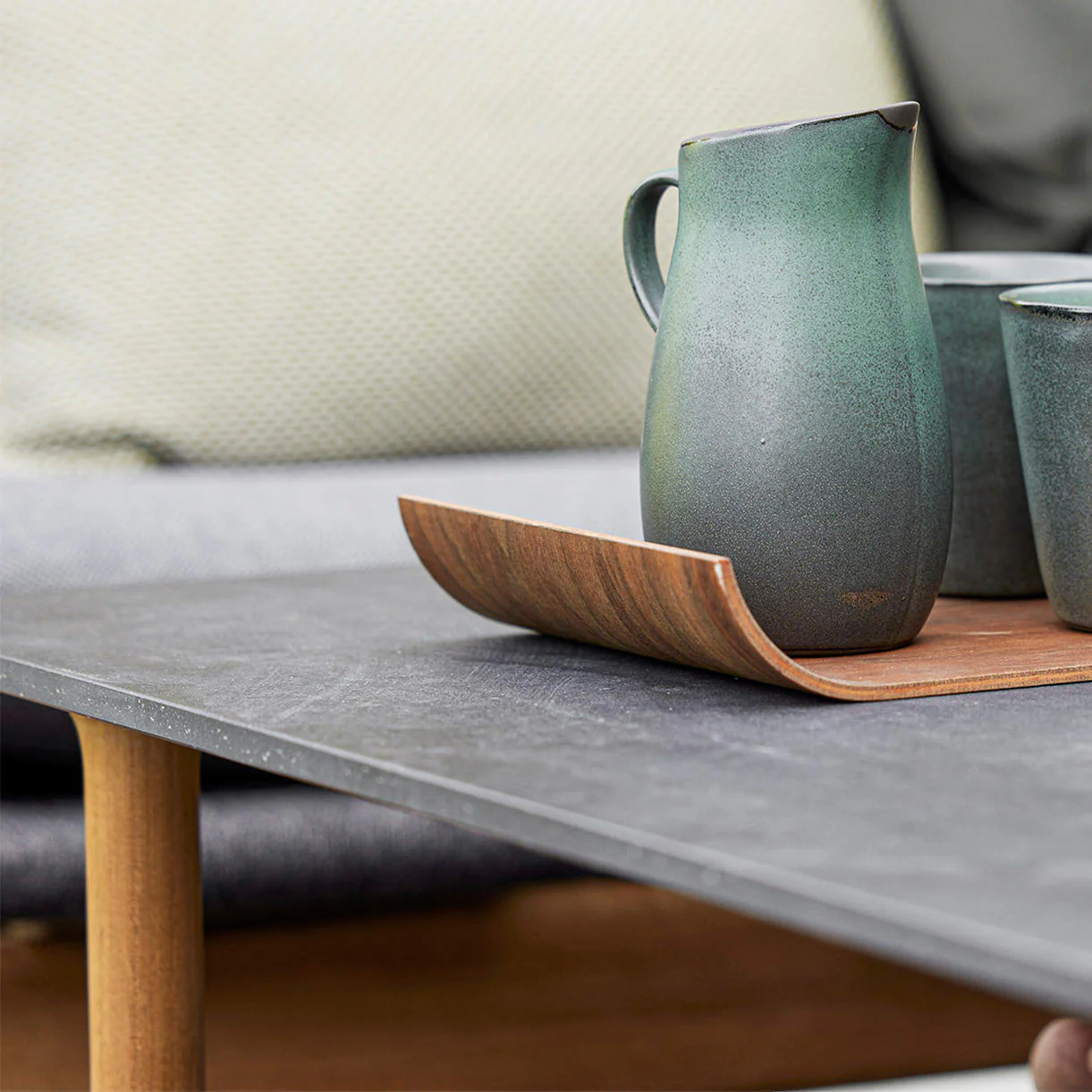 Twist Rectangular Teak Coffee Table - Image 2