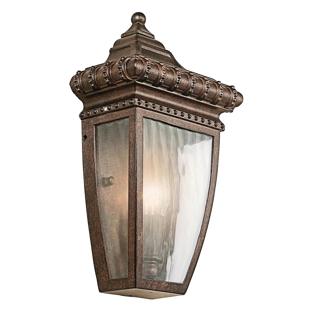 Venetian Rain Outdoor Flush Wall Lantern
