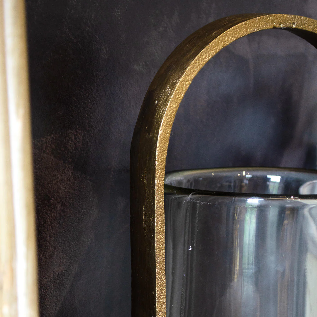 Vintage Brass Effect Hurricane Lantern - Image 5