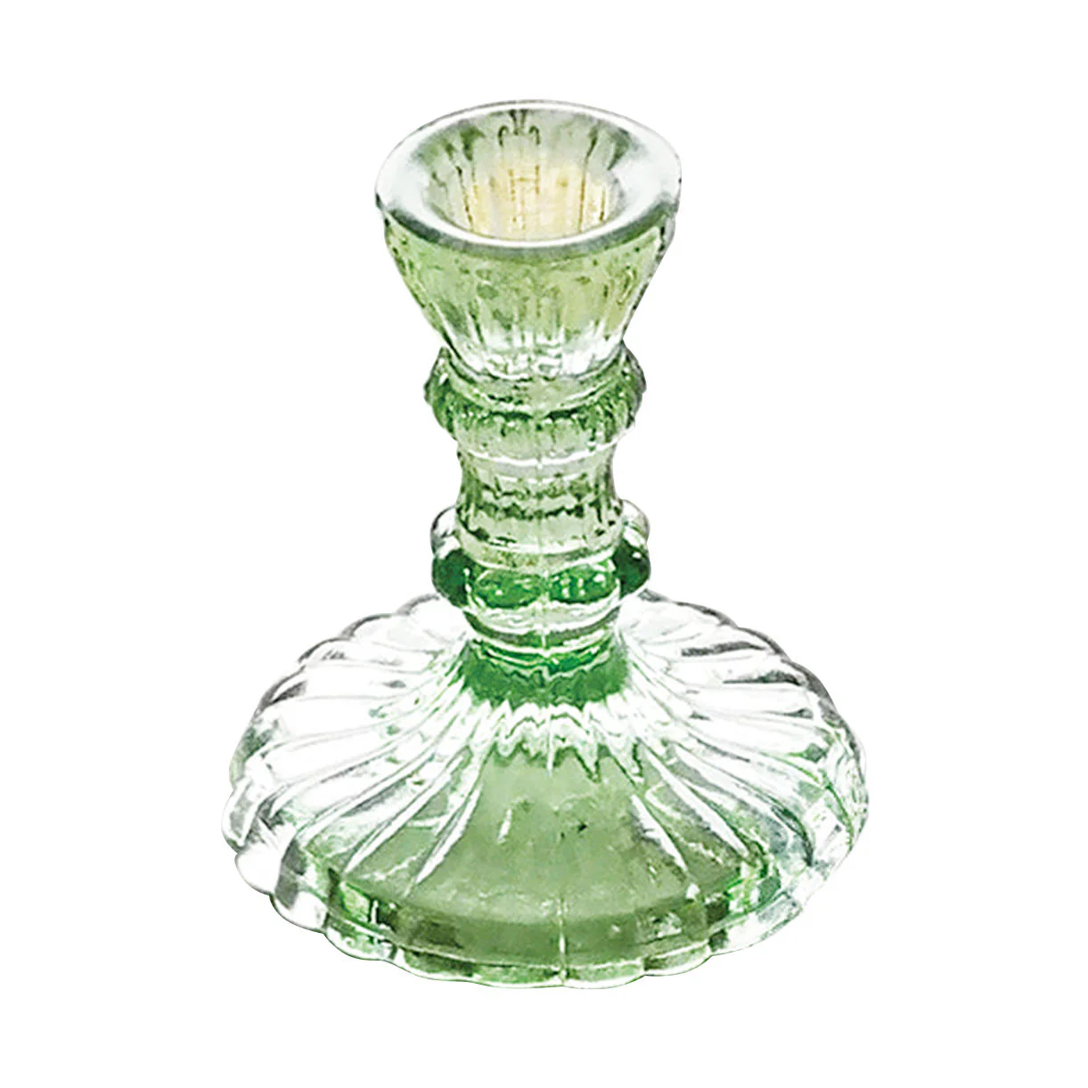 Vintage French Styled Glass Candlesticks - Image 4