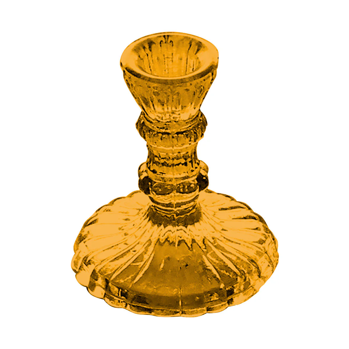Vintage French Styled Glass Candlesticks - Image 5