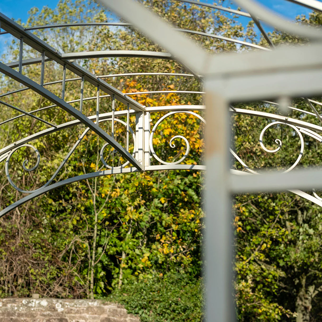 Vintage Style Metal Scroll Gazebo - Image 3