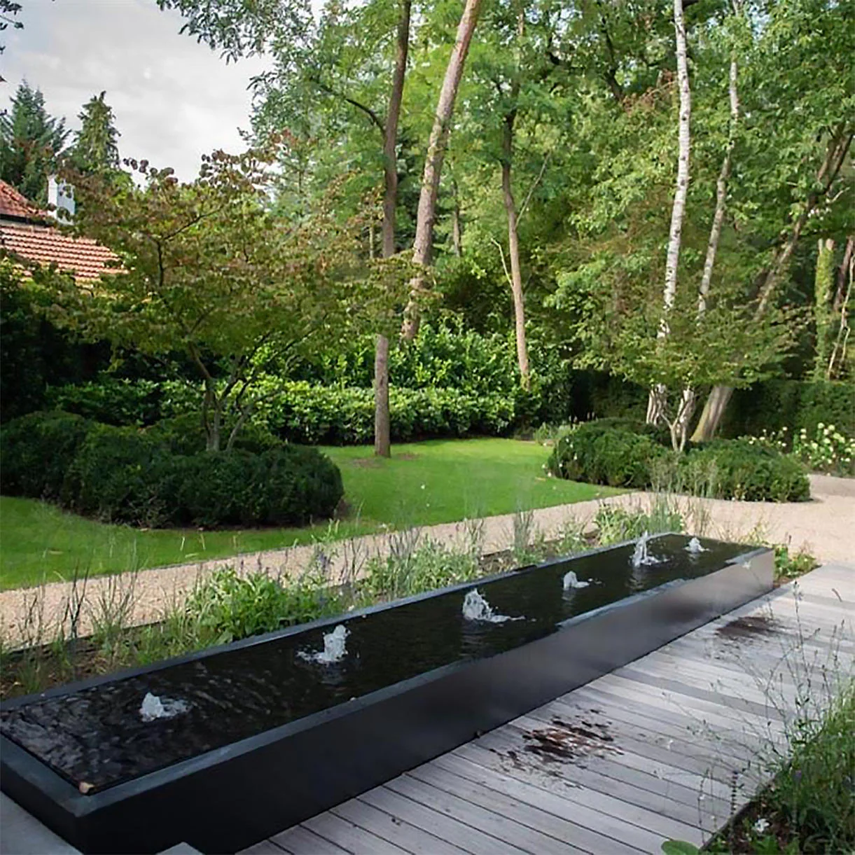 Aluminium Water Rill Features with Fountain - Image 3