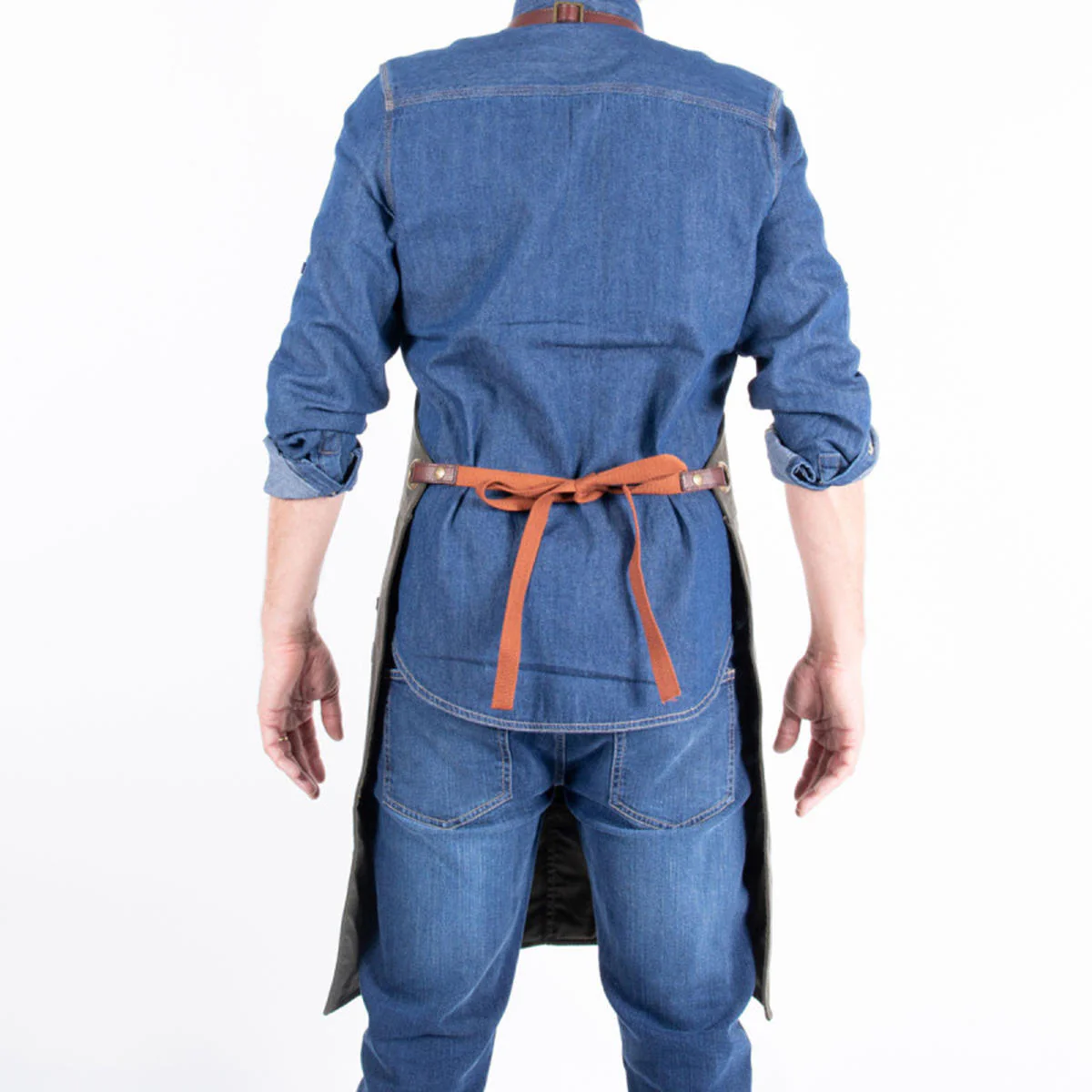 Waxed BBQ Apron with Split Leg - Image 4