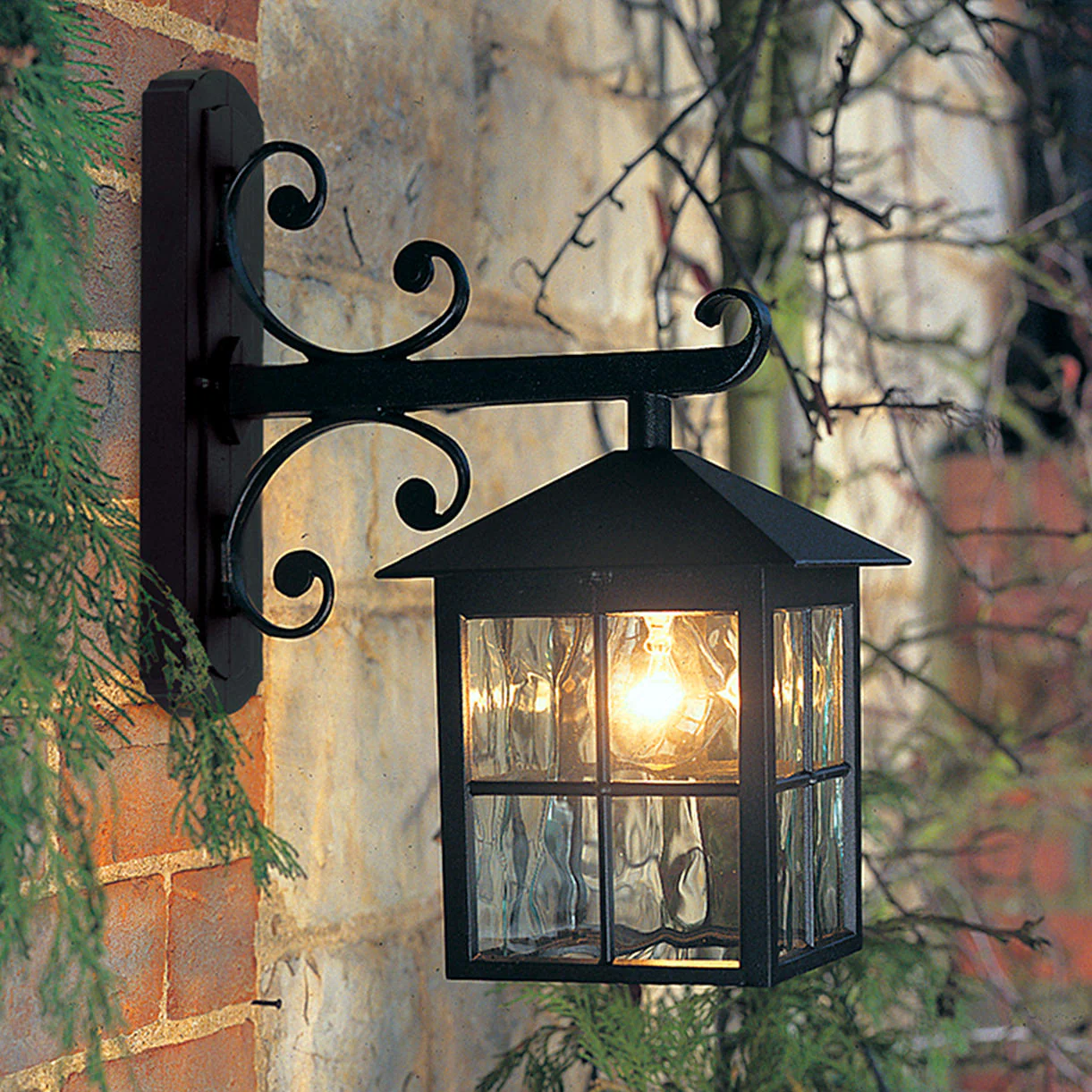 Winchester Down Wall Lantern with Scroll