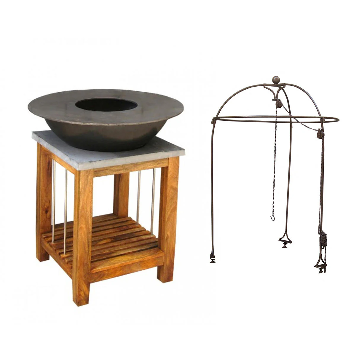 Wood Fire Plancha on Stand - Image 12