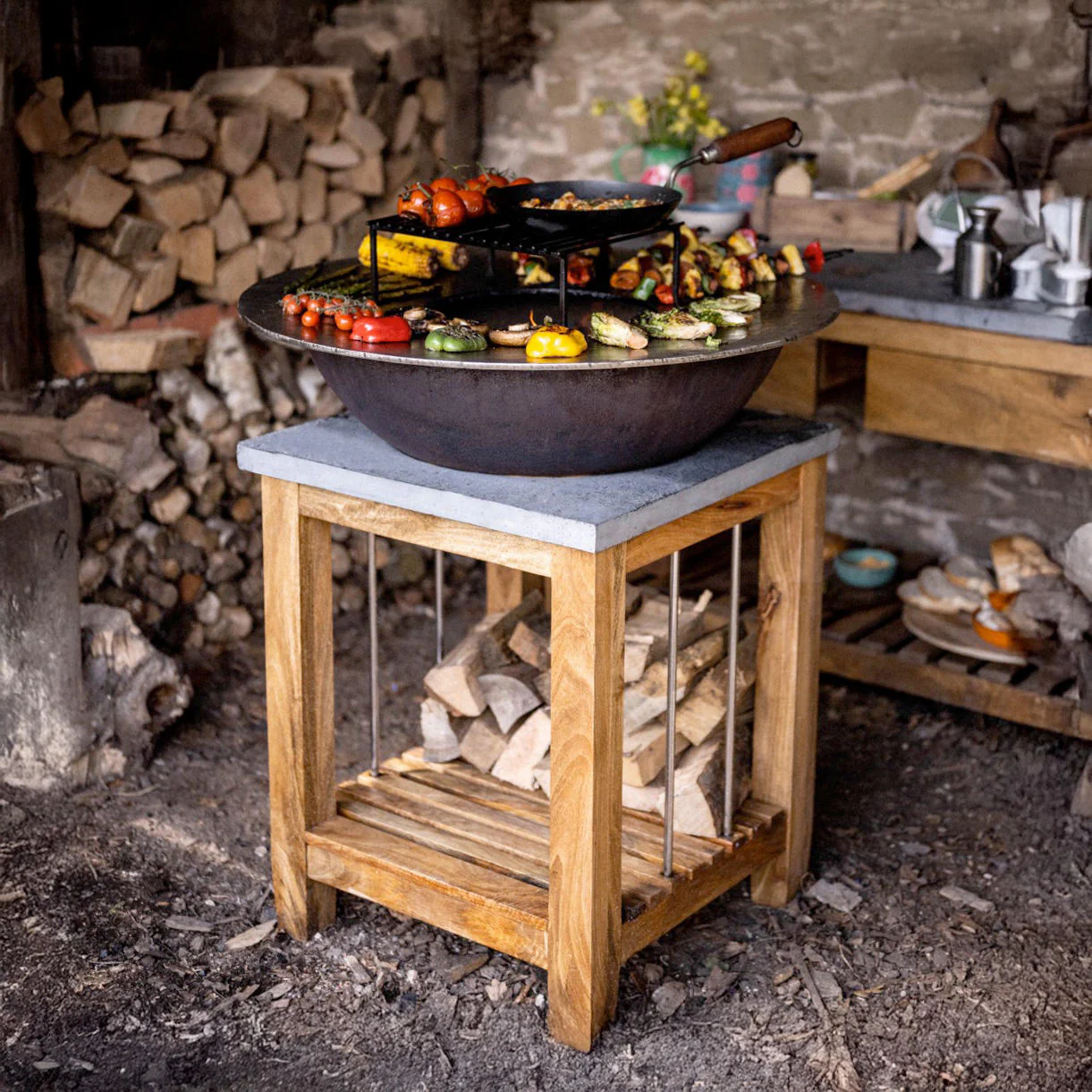 Wood Fire Plancha on Stand - Image 2
