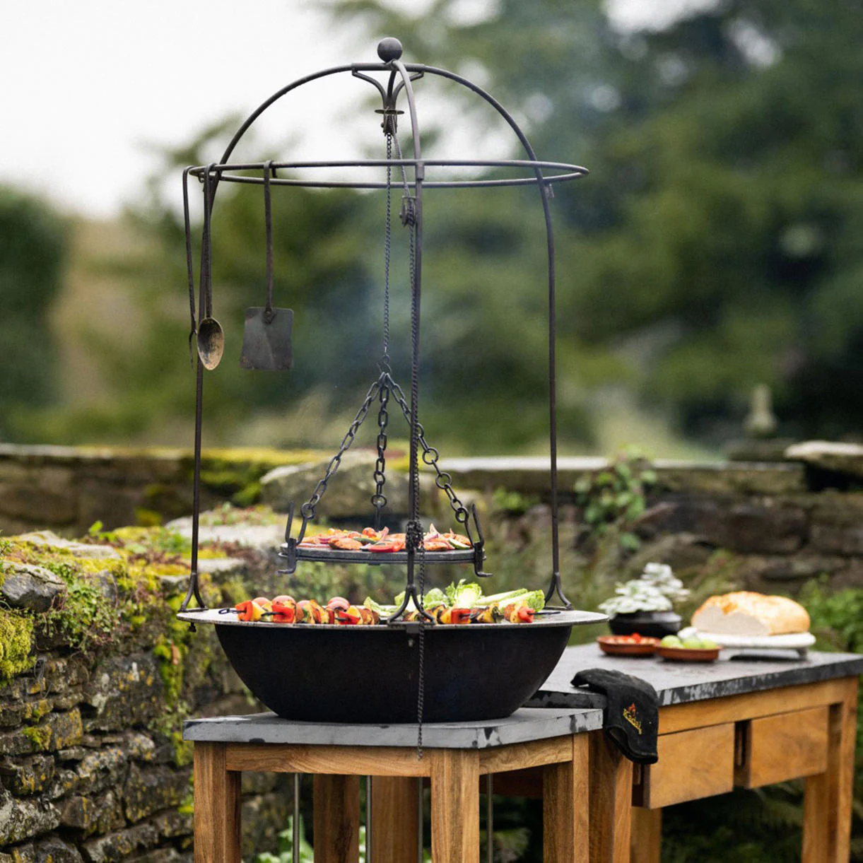 Wood Fire Plancha on Stand - Image 4