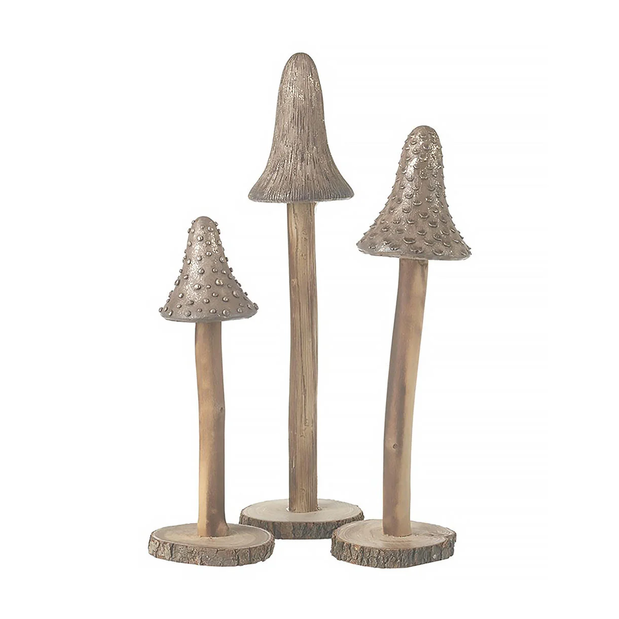 Wooden Toadstools Set of 3 - Image 2