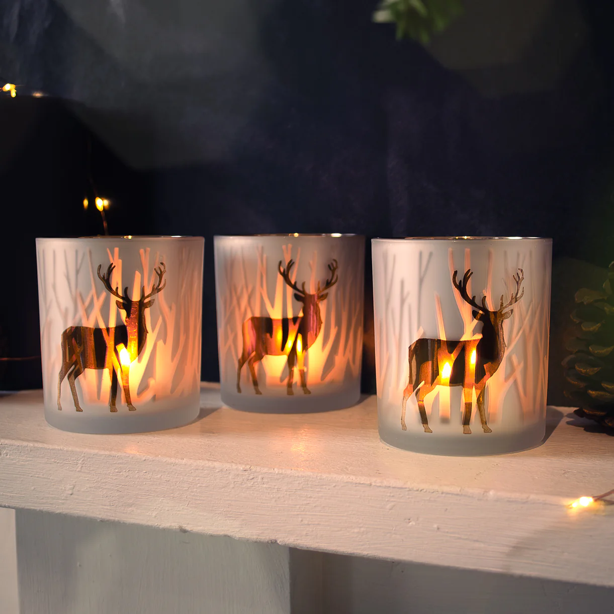 Woodland Stag Votive - Set of 3