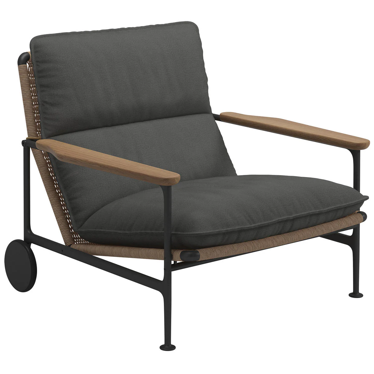 Zenith Lounge Chair with Teak Arms - Image 10